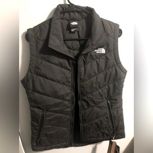 Black womens north face vest